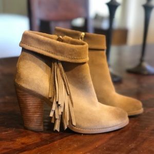 Jessica Simpson Callaghan Suede Fringe Bootie